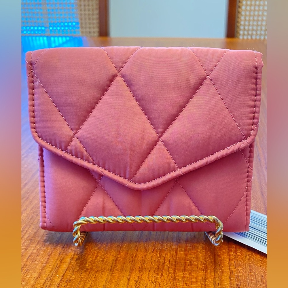 Vera Bradley Ultralight RFID Quilted Wallet with  Flap. “Strawberry Ice”